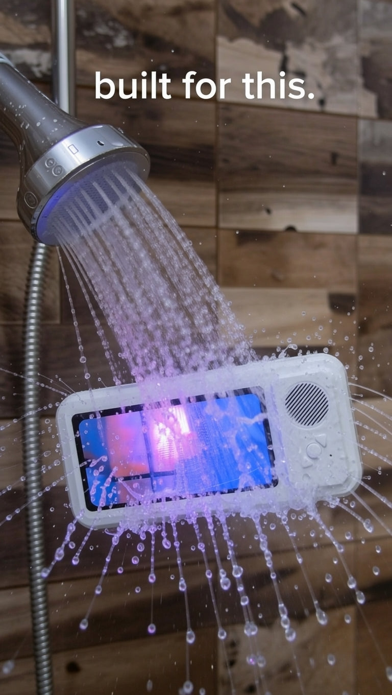 AquaSound Pro Waterproof Shower Speaker & Phone Mount