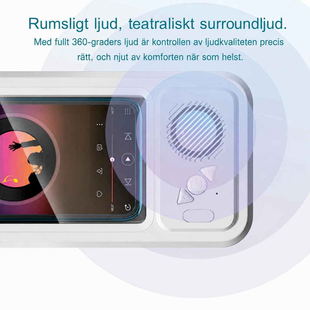 AquaSound Pro Waterproof Shower Speaker & Phone Mount